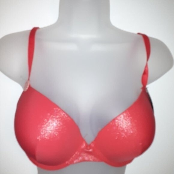 Youmita Red Shimmery 40C Plunge Underwire Bra & XL Hipster NWT - Picture 2 of 7